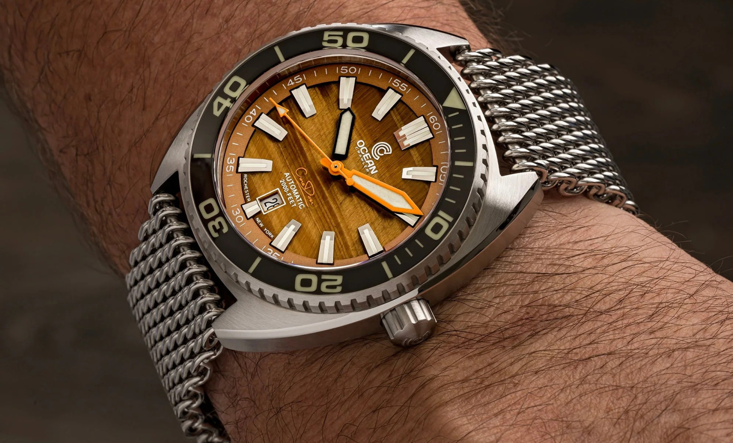 Ocean Crawler Begins Delivering Limited-Edition Core Diver Tiger’s Eye Watches to Pre-Order Customers